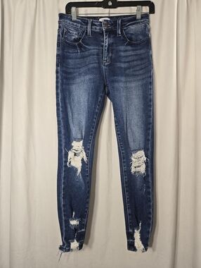 Pink Lily Skinny Jeans Distressed Sz 7